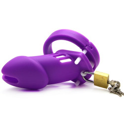 FUKR Cage de chasteté Silicone Bran 9 x 3cm Violette